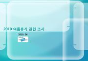 2010 여름휴가 관련 조사