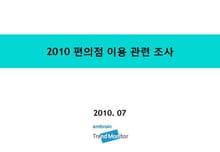 2010 편의점 이용 관련 조사