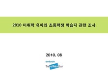 2010 미취학 유아와 초등학생 학습지 관련 조사