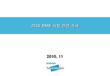 2010 DMB 시청 관련 조사