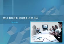 2010 휴대전화 영상통화 관련 조사