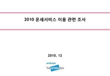 2010 운세 서비스 이용 관련 조사