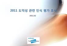 2011 도덕성 관련 인식 평가 조사