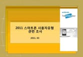 2011 스마트폰 사용자 유형 관련 조사 표지 이미지