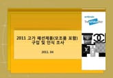2011 고가 패션제품(모조품 포함) 구입 및 인식 조사 표지 이미지