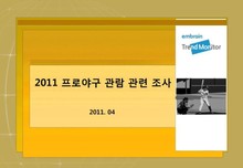 2011 프로야구 관람 관련 조사