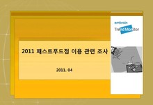 2011 패스트푸드점 이용 관련 조사