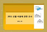 2011 선물 비용에 관한 조사 표지 이미지