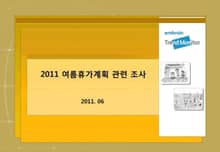 2011 여름휴가 계획 관련 조사