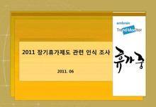 2011 장기휴가제도 관련 인식 조사