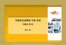2011 아울렛상설매장 이용 관련 U&A 조사