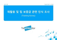 2011 재활용 및 컵 보증금 관련 인식 조사 (Tracking Survey)