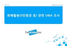 2011 화폐(5만원권 등) 활용 관련 조사