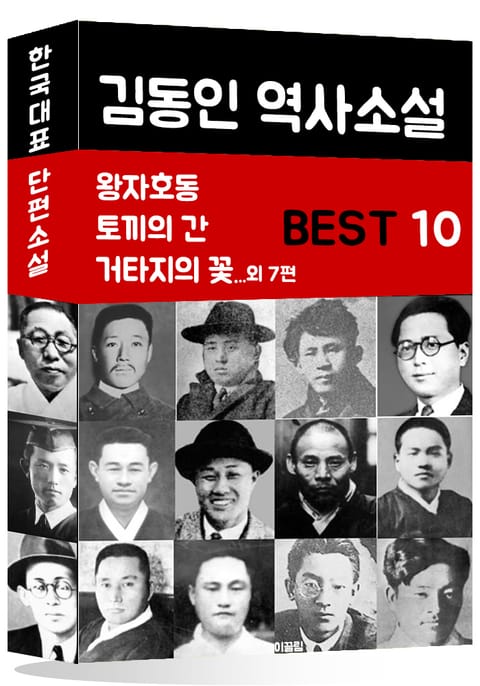 김동인 역사소설 BEST 10 (왕자호동, 토끼의 간, 거타지의 꽃 외 7편) 표지 이미지