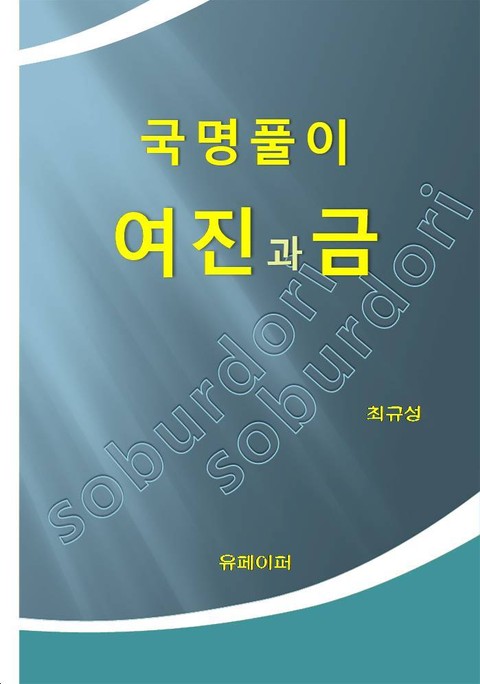 국명풀이 여진과 금 표지 이미지