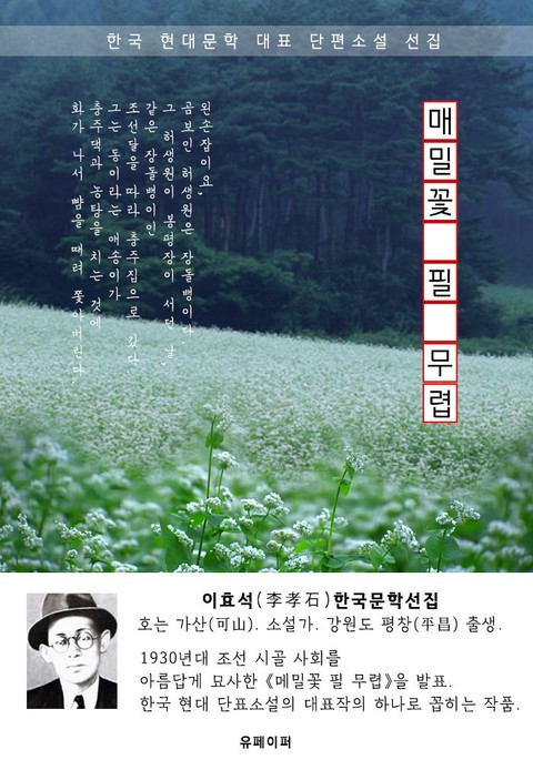 메밀꽃 필 무렵 - 이효석 한국문학선집 표지 이미지