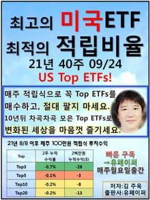 최고의 미국ETF, 최적의 적립비율,21.40.09.24 TopETFs
