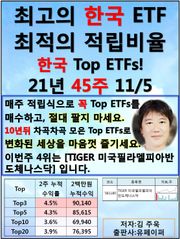 최고의 한국ETF, 최적의 적립비율,21.45.11.05 TopETFs