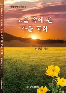 노을 속에 핀 가을 국화