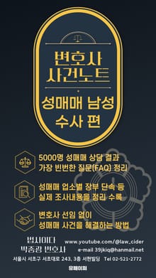 변호사 사건 노트 : 성매매 남성 수사 편