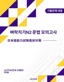 벼락치기 n2문법 모의고사 30회