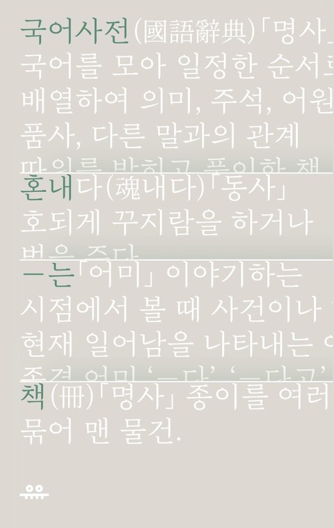 국어사전 혼내는 책 표지 이미지