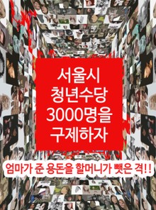 서울시 청년수당 3000명을 구제하자