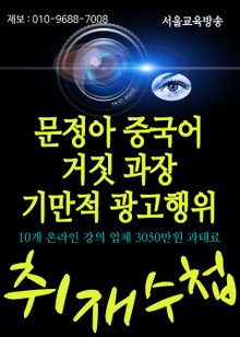 문정아 중국어 거짓 과장 기만적 광고행위