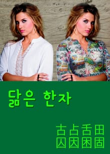 닮은 한자 古占舌田囚因困固