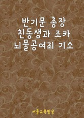 반기문 총장 친동생과 조카 뇌물공여죄 기소 (국제사기사건 의혹) 표지 이미지