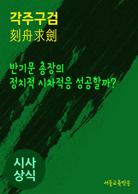 각주구검(刻舟求劍) 반기문 前총장의 정치적 시차적응 성공할까? 표지 이미지