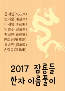 2017 잠룡들 한자 이름풀이 : 문재인(文在寅) 반기문(潘基文) 이재명(李在明) 안철수(安哲秀) 황교안(黃敎安) 안희정(安熙正) 유승민(劉承旼) 손학규(孫鶴圭)