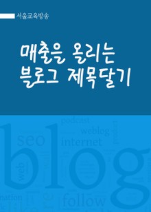 매출을 올리는 블로그 제목달기 (SNS 블로그 마케팅 글쓰기 입문서)