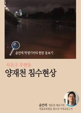 서초구 우면동 양재천 침수현상 표지 이미지