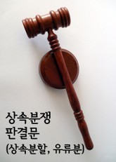 상속분쟁 판결문 (상속분할, 유류분) 표지 이미지