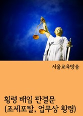 횡령 배임 판결문 (조세포탈, 업무상 횡령) 표지 이미지