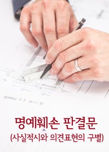명예훼손 판결문 (사실적시와 의견표현의 구별)