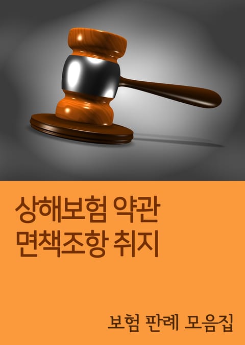 상해보험 약관 면책조항 취지 (보험 판례 모음집) 표지 이미지