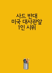 사드 반대 미국 대사관앞 1인 시위 (1인 시위 제한은 인권 침해)