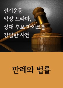 선거운동 막장 드라마, 상대 후보 마이크를 강탈한 사건 (판례와 법률)