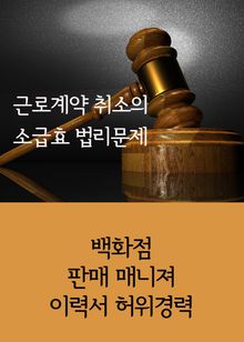 백화점 판매 매니져 이력서 허위경력 (근로계약 취소의 소급효 법리문제)