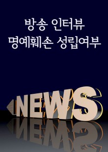 방송 인터뷰 명예훼손 성립여부 (판례와 법률)