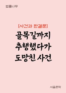 골목길까지 추행했다가 도망친 사건 (사건과 판결문)