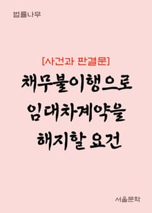 채무불이행으로 임대차계약을 해지할 요건 (사건과 판결문)