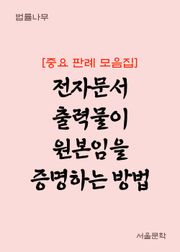 전자문서 출력물이 원본임을 증명하는 방법 (중요 판례 모음집)