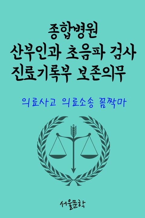 의료사고 의료소송 꼼짝마 : 종합병원 산부인과 초음파 검사 진료기록부 보존의무 표지 이미지