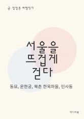 서울을 뜨겁게 걷다, 동묘, 운현궁, 북촌 한옥마을, 인사동 표지 이미지