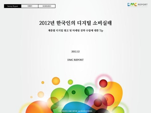 2012년 한국인의 디지털 소비실태 표지 이미지